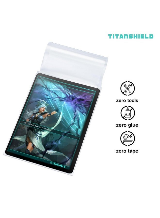 TitanShield Inner Card Sleeves Sealable Version, 360 Protection Perfect Fits for Cards (64x89mm) (150 ct) Compatible with Pokemon, Magic The Gathering MTG, & Flesh & Blood, One Piece - Image 4