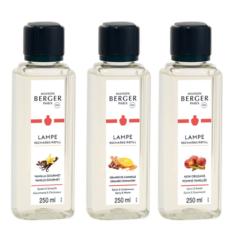 Maison Berger مجموعة إعادة تعبئة عطر ثلاثية من MAISON BERGER لزيت العطر المنزلي 3 × 845 أونصة سائلة 3 × 250 مل