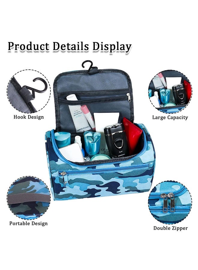 Boys Wash Bag with Camouflage Design, Boys Toiletry Bag for Travel and Sports, Durable & Waterproof Kids Wash Bag with Handle and Zipper for School, Gym or Holidays - Image 3