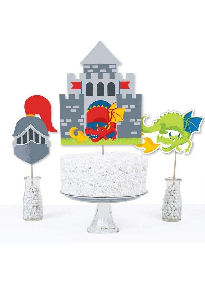Big Dot of Happiness - Calling All Knights And Dragons Medieval Party Or Birthday Party Centerpiece Sticks Table Toppers Set Of 15 - Image 1