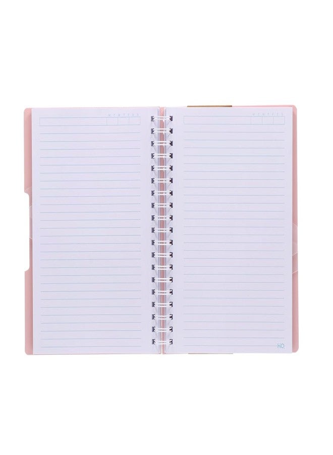 HQ Navneet HQ | Five Subject Spiral Wiro Bound Notebook |17.6x25 cm |Single Line |300 Pages |Salmon Pink (27048) - Image 2