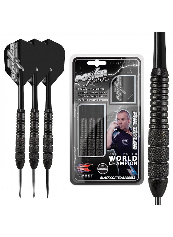 TARGET Darts Phil Taylor Power Storm Black 24G Brass Steel Tip Darts Set - pzsku/ZE2BA59F1148B8EA5A55DZ/45/_/1732282677/d74e18c9-9a1e-4c7f-b4a9-b878288f0fa9