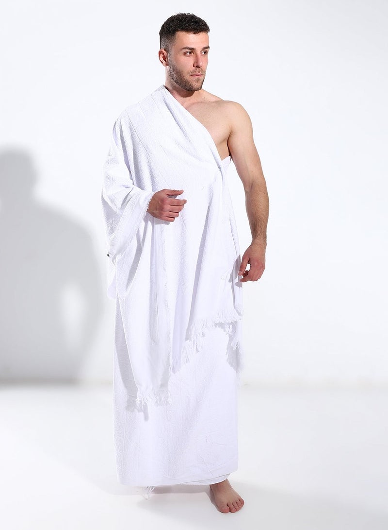 Cottonil Men's Ihram Towel Set Muslim Arab Mecca Hajj Clothes Pilgrimage - Image 1