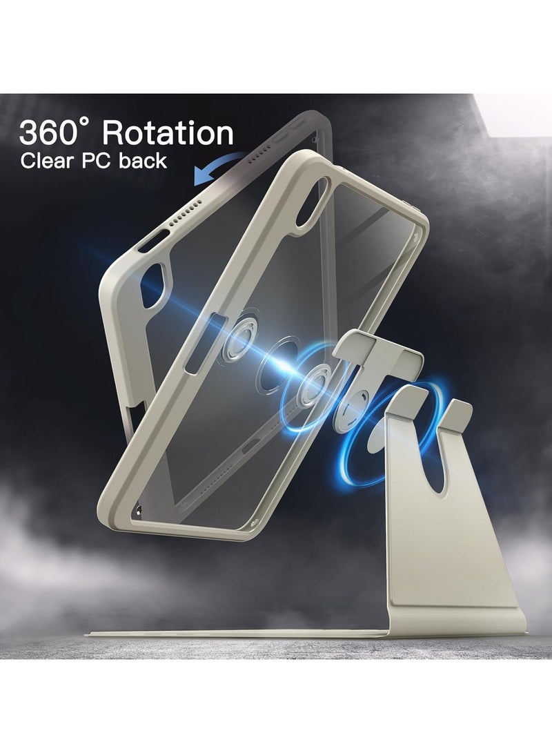 DUSALA Rotating Case for iPad mini 5 2019 (5th Generation 7.9 inch) with Pencil Holder,360 Degree Rotation Protective Stand Slim Cover Clear Back, Auto Wake/Sleep (iPad mini 5) - Image 3