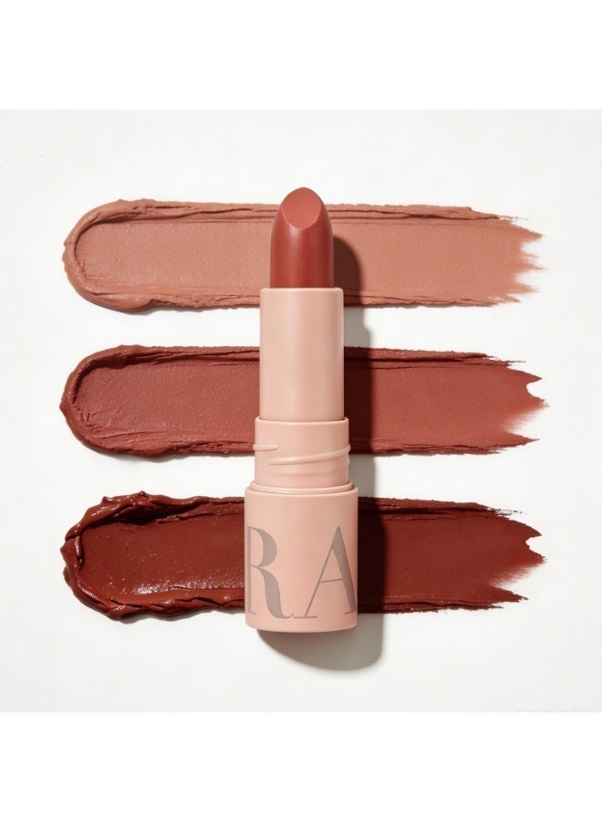 MIDI.COLOUR Matte Lipstick, Long Lasting All-Day Wear, Transfer Resistant No Stain Hijab Mask Cup, Full Coverage For Dark Lips, Perfect Eid Holiday Gift For Women, #G01 Nude Pink Dusty Brown, 1pcs - Image 2