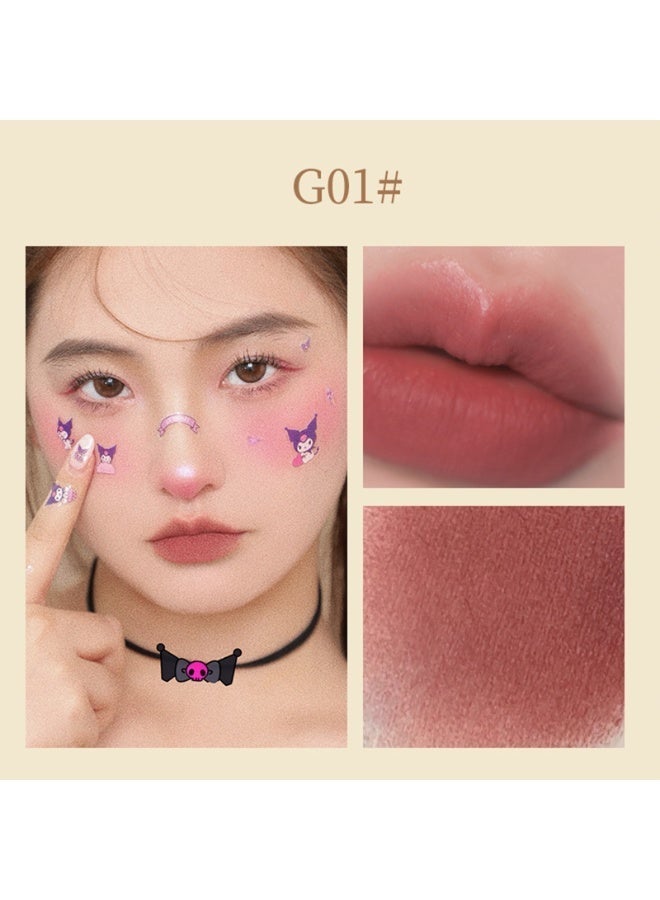 MIDI.COLOUR Matte Lipstick, Long Lasting All-Day Wear, Transfer Resistant No Stain Hijab Mask Cup, Full Coverage For Dark Lips, Perfect Eid Holiday Gift For Women, #G01 Nude Pink Dusty Brown, 1pcs - Image 3