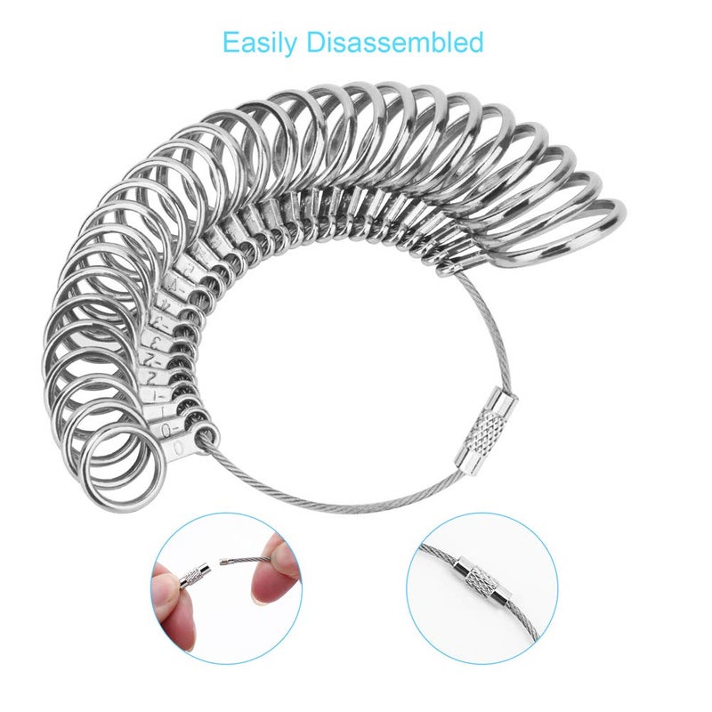 UUBAAR Ring Sizer Measuring Tool, 27 PCS Ring Measurement Tool, US Ring Size 0-13 with Half Size, 1 PCS Finger Ring Sizing Measure Gauge, by UUBAAR - Image 3