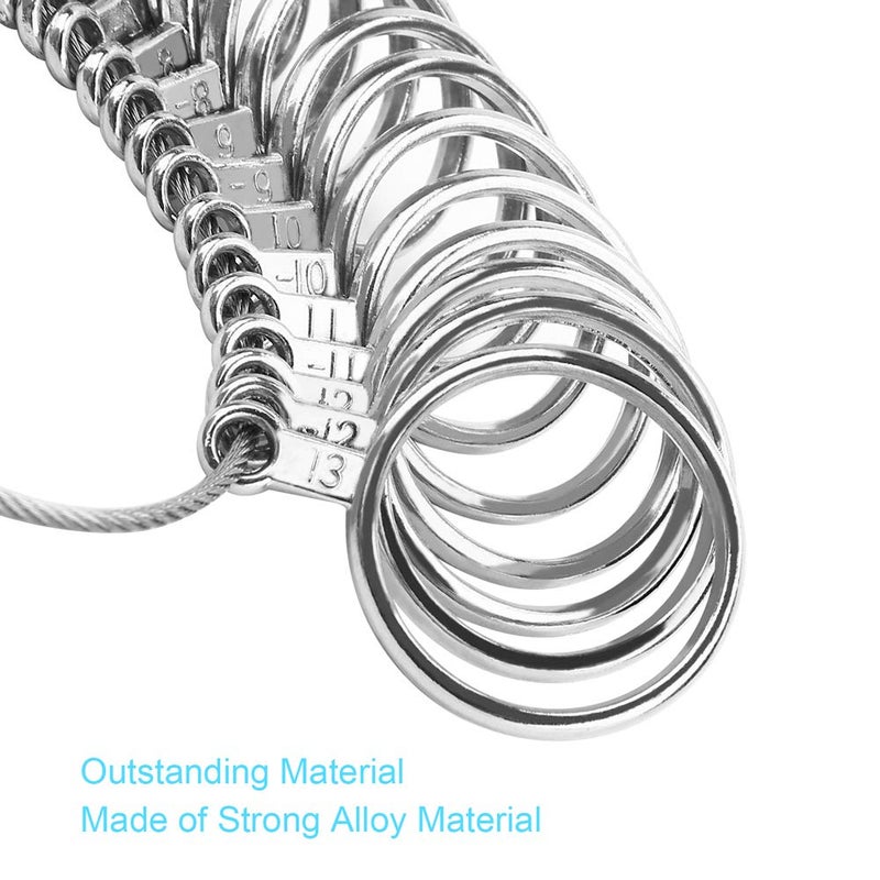 UUBAAR Ring Sizer Measuring Tool, 27 PCS Ring Measurement Tool, US Ring Size 0-13 with Half Size, 1 PCS Finger Ring Sizing Measure Gauge, by UUBAAR - Image 2