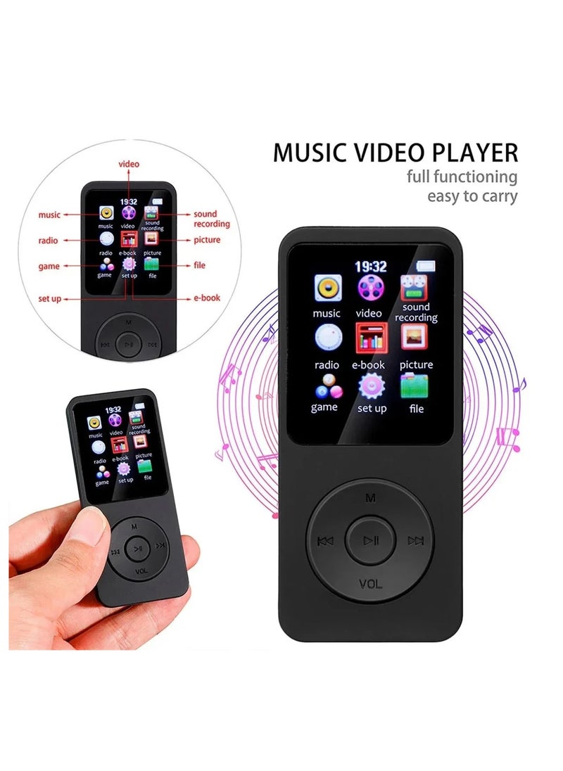Generic - 16GB Bluetooth MP3 Player Fast Charging Version Expandable Memory Card Music Player FM Recording - Image 1