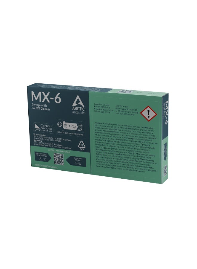 أركتيك معجون حراري فائق الأداء MX-6 4G مع 6 منظفات MX - Image 3