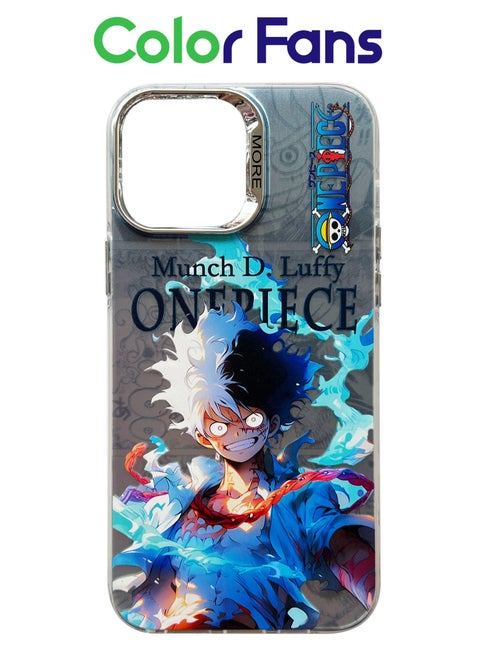 Case for iPhone 12 Pro Max Electroplated Fluorescent Laser Phone shell with Nica Luffy Pattern