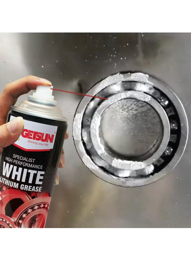 GETSUN GETSUN High Performance White Lithium Grease Spray For Superior Lubrication 450ml G-1022  - Image 2