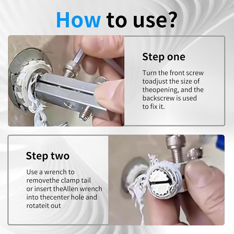 Scribify Broken Pipe Extractor Tool - Broken Faucet Removal Tool Broken Valve Thread Extractor Stripped Screw Extractors for Damaged Faucet Water Pipes Remover - Image 4