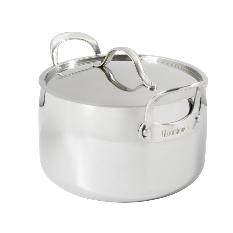 Bloomhouse - Two Time Oprah's Favorite Things Winner - 8 Quart Tri-Ply Stainless Steel Stock Pot with Lid â€“ Dutch Oven, Oven Safe, Dishwasher Safe - Image 1
