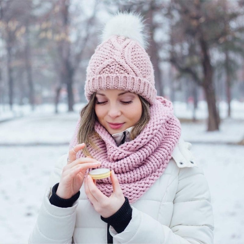 Homtable 12 Pieces Christmas White Faux Fur Pom Pom Balls Fur Fluffy Pompom Ball with Elastic Loop for Hats Shoes Scarves Gloves Scarves Bag Key Chain Charms Accessories(White) - Image 4