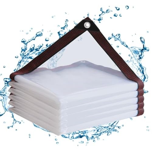Welacymet Clear Tarp 7x12ft Heavy Duty Waterproof with Grommets – Transparent Cover for Chicken Coop, Winter Porch Enclosure, Greenhouse & Patio Furniture, Rain Snow - Image 1