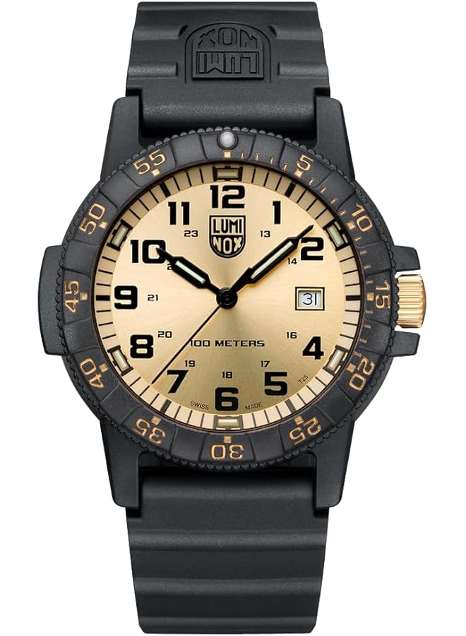 Luminox Leatherback Sea Turtle Giant Xs 0325 Gp Mens Watch 44Mm Gold Black Mens Watches Made In Switzerland - Image 1