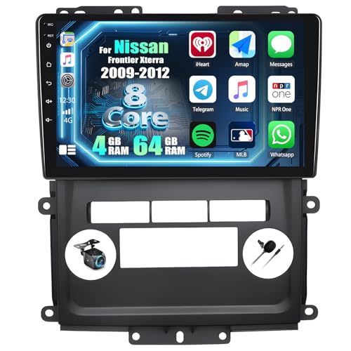 AMprime 464G 8Core Qualcomm Android 15 Car Radio Stereo for Nissan Frontier Xterra 20092012 with Wireless CarplayAndroid Auto9 Inch Car Radio with Mirror Link Bluetooth 51 FMRDS DSP WiFi GPS SWC - Image 1