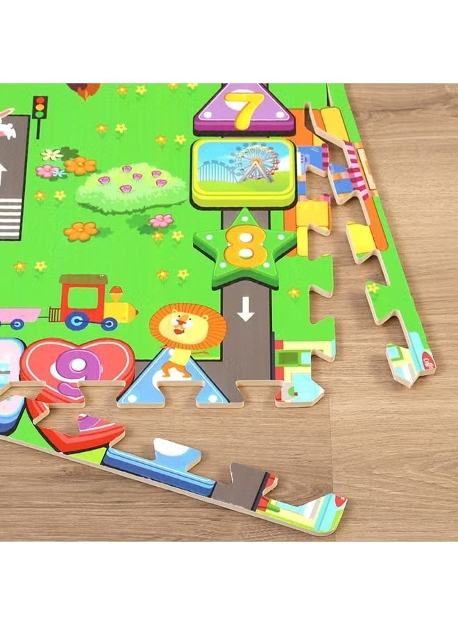 إيفا حصيرة ألعاب فوم فاخرة للأطفال – ناعمة وآمنة وغير سامة وقابلة للتداخل  منطقة اللعب (60 سم × 60 سم) – مثالية للزحف، وقت البطن وأنشطة الأطفال الصغار – سهلة التجميع وتصميم متين - Image 2