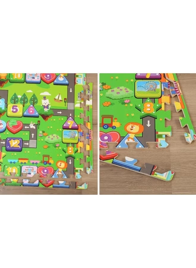 إيفا حصيرة ألعاب فوم فاخرة للأطفال – ناعمة وآمنة وغير سامة وقابلة للتداخل  منطقة اللعب (60 سم × 60 سم) – مثالية للزحف، وقت البطن وأنشطة الأطفال الصغار – سهلة التجميع وتصميم متين - Image 3