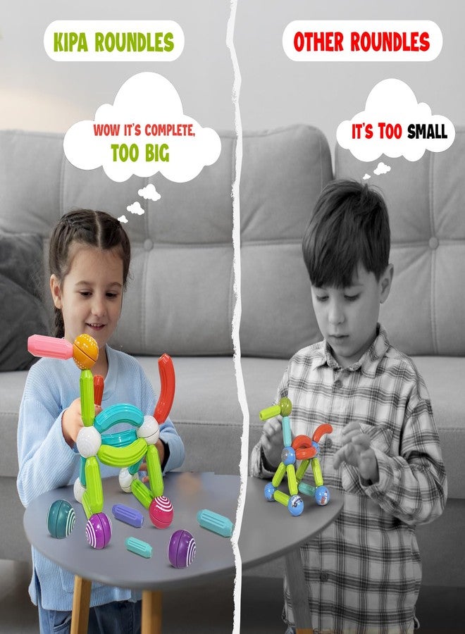KIPA GAMING Jumbo Pack: 36-Piece Big Size Magnetic Building Set - Exclusive Big Size, More Fun, More Learning and Creative Construction - Ideal for Ages 3+ (Jumbo Roundel - 36Pcs) - Image 3