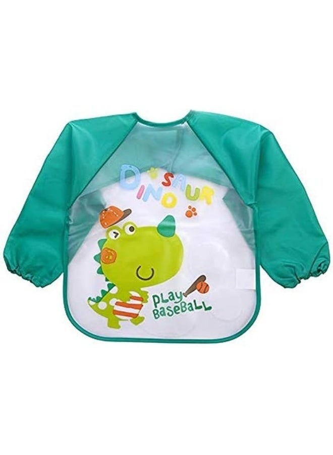 Baby Bib and Baby Bibs - Baby Bib Suitable for All Ages Long Sleeve Bib - Waterproof Baby Feeding Bib - Waterproof Bib - Long Sleeve Bib for Eating and Drawing - For Baby - Soft Eating Clothes for Toddlers - Shirt Style Bib to Keep Clothes Waterproof Tarpaulin Material - Cute Cartoon Animal Bib - Long Sleeve Baby Bib - Feeding Bib - Bibs and Burp Cloths - Cartoon Animal Waterproof Baby Bib(Multicolor  multi-design) - Image 4