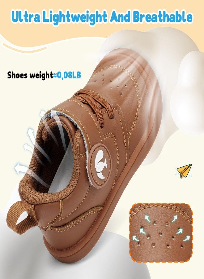 FEETCITY Baby First Shoes Girls Boys Infant Walking Shoes Wide Toddler Barefoot Sneaker Newborn Shoe Brown - Image 4