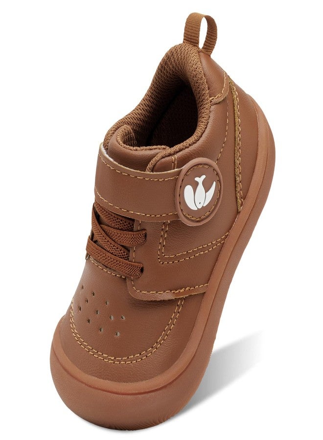 FEETCITY Baby First Shoes Girls Boys Infant Walking Shoes Wide Toddler Barefoot Sneaker Newborn Shoe Brown - Image 1