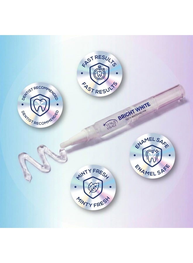 Venus Visage قلم تبييض الأسنان الحائز على جائزة فينوس فيساج، 20+ استخدام - مجموعة تبييض الأسنان مصممة احترافياً - أفضل قلم جل لتبييض الأسنان - حساسية منخفضة (نعناع) (0.07 أونصة سائلة (عبوة من 2)) - Image 2