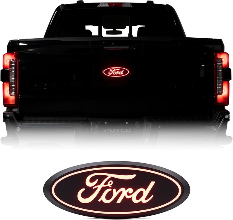 Putco 92604 Red LED Rear Emblem for 2015-2022 Ford F-150 - Image 1