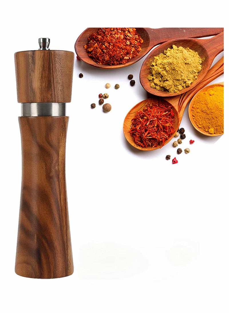 Excefore Wood Pepper Grinder, Salt and Pepper Grander, Mill Manual Precision Mechanism, Spice Grinder with Adjustable Coarseness, From Coarse to Fine, Tableware Gifts, 8 inch - Image 1