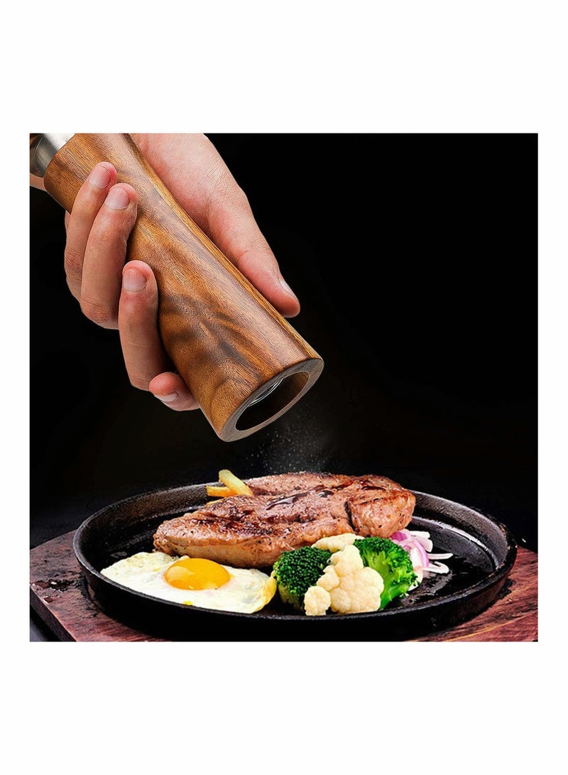 Excefore Wood Pepper Grinder, Salt and Pepper Grander, Mill Manual Precision Mechanism, Spice Grinder with Adjustable Coarseness, From Coarse to Fine, Tableware Gifts, 8 inch - Image 2