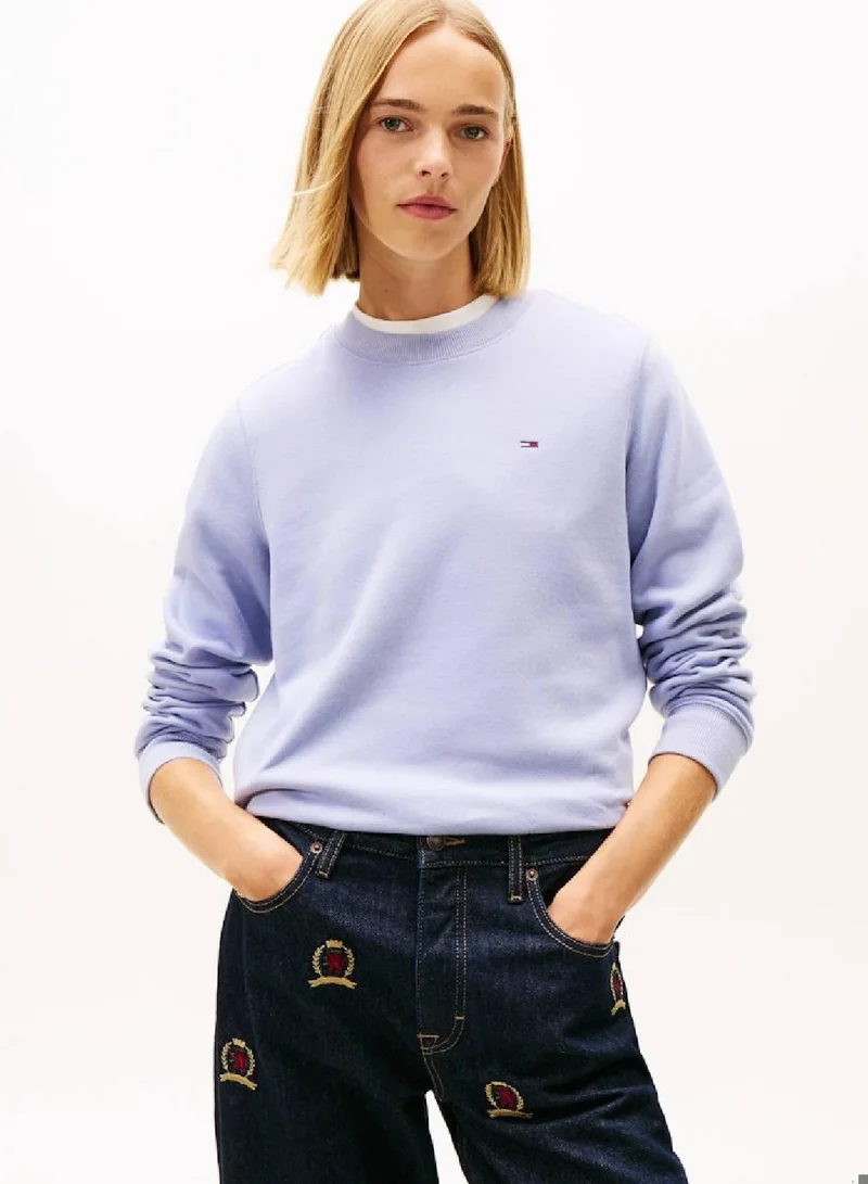 Flag Embroidery Fleece Sweatshirt