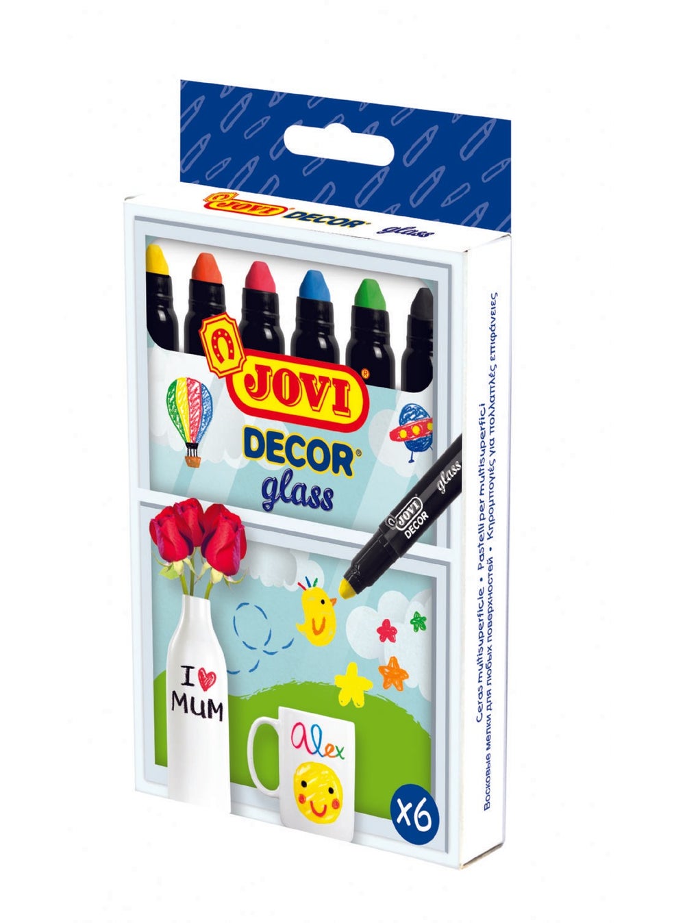 JOVI - 6 Color Decorative Glass Pen - Image 1
