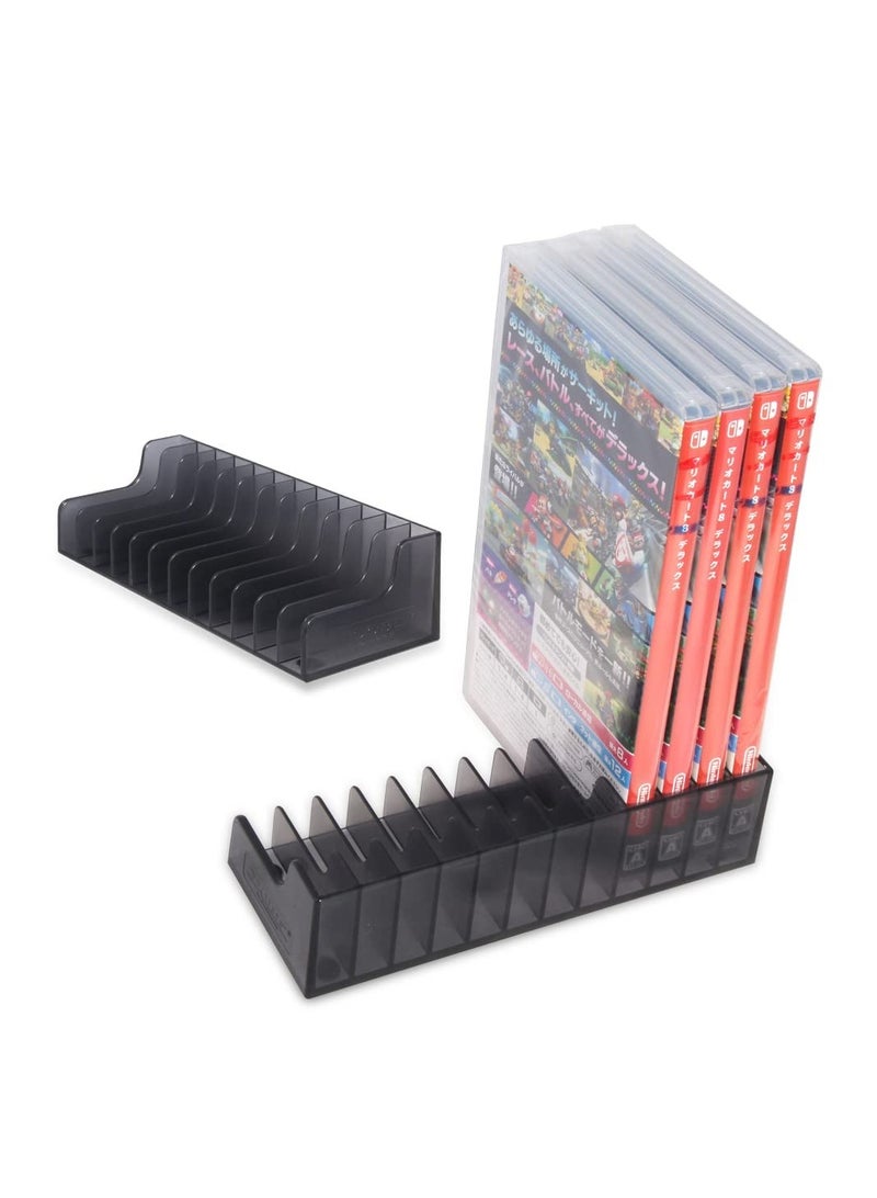KASTWAVE Game Card Storage Rack，Switch Card Holder Game Card Box for PS4 PS5 Game CD Case， Storage Stand Holder Bracket for  Video Game Holder Video Game Tower (NS 12 CDS, Black)  - Image 5
