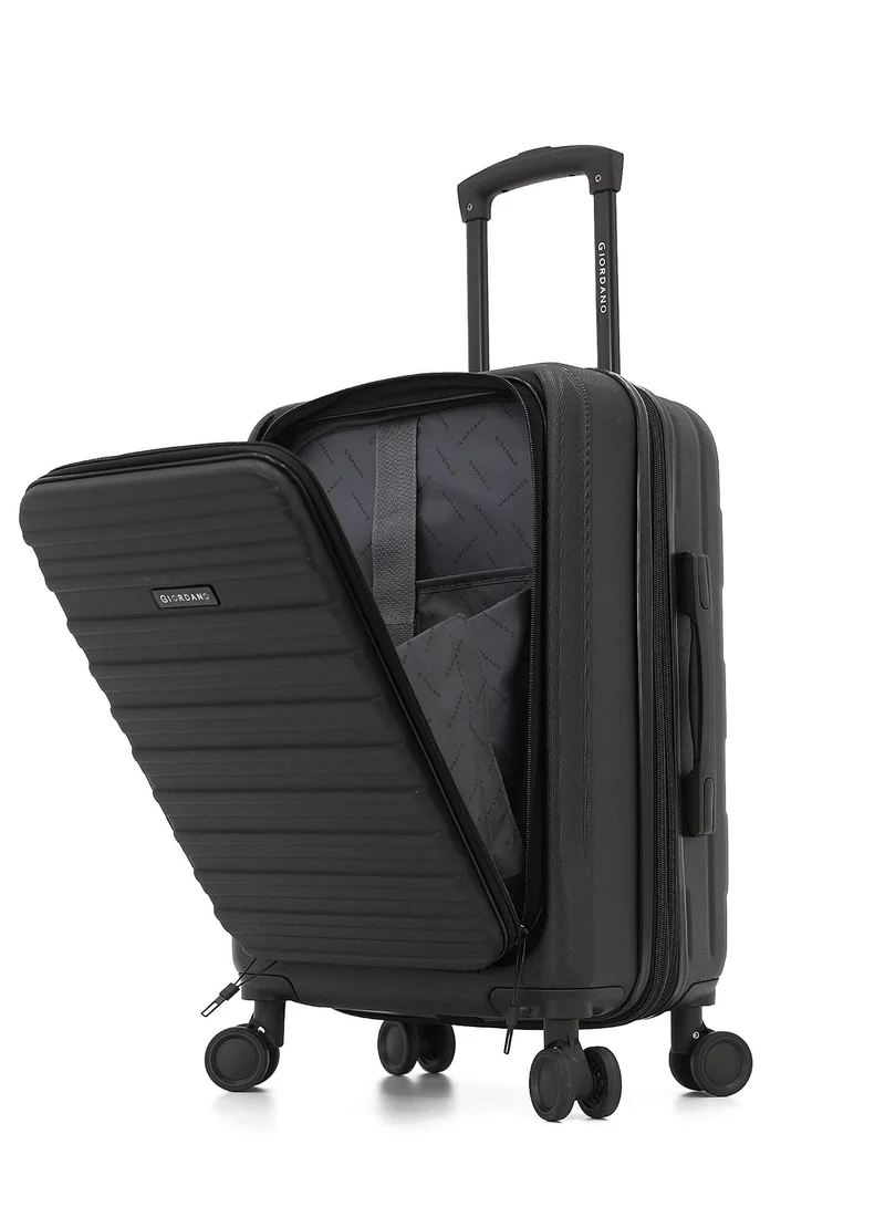 جيوردانو حقيبة سفر جيوردانو صلبة خفيفة وقابلة للتوسيع مقصورة سوداء