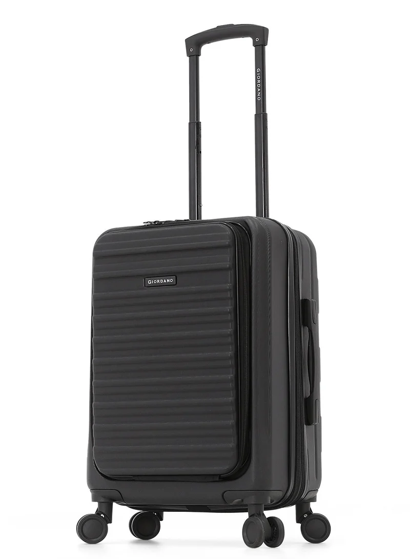 جيوردانو حقيبة سفر جيوردانو صلبة خفيفة وقابلة للتوسيع مقصورة سوداء
