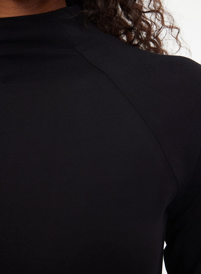 trendyol Black High Collar Dart Detailed Fitted Knitted Blouse TWOAW25BZ00027  - Image 4