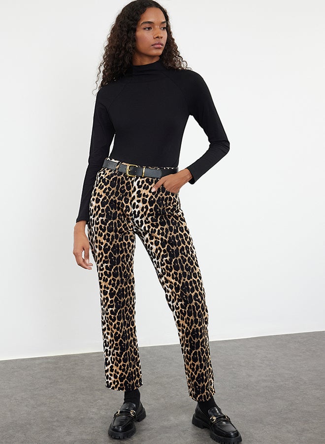 trendyol Black High Collar Dart Detailed Fitted Knitted Blouse TWOAW25BZ00027  - Image 2