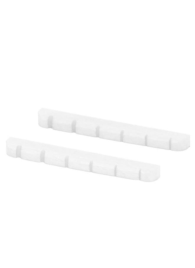 Thoraya - 2Pcs Electric Guitar Nut Bone 6 String Pre Slotted Guitar Nut Replacement for Strat White - Image 1