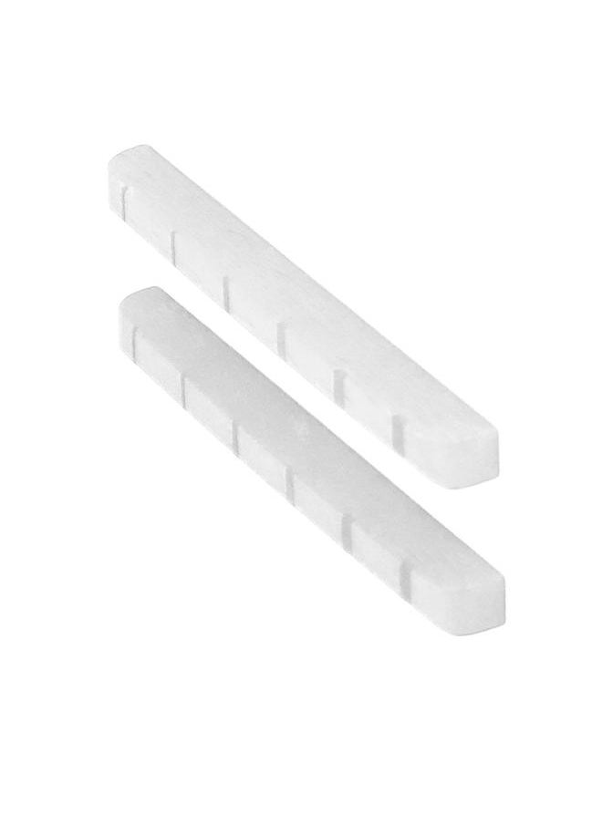 Thoraya - 2Pcs Electric Guitar Nut Bone 6 String Pre Slotted Guitar Nut Replacement for Strat White - Image 1