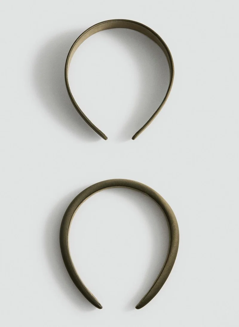 MANGO Set of 2 satin headbands