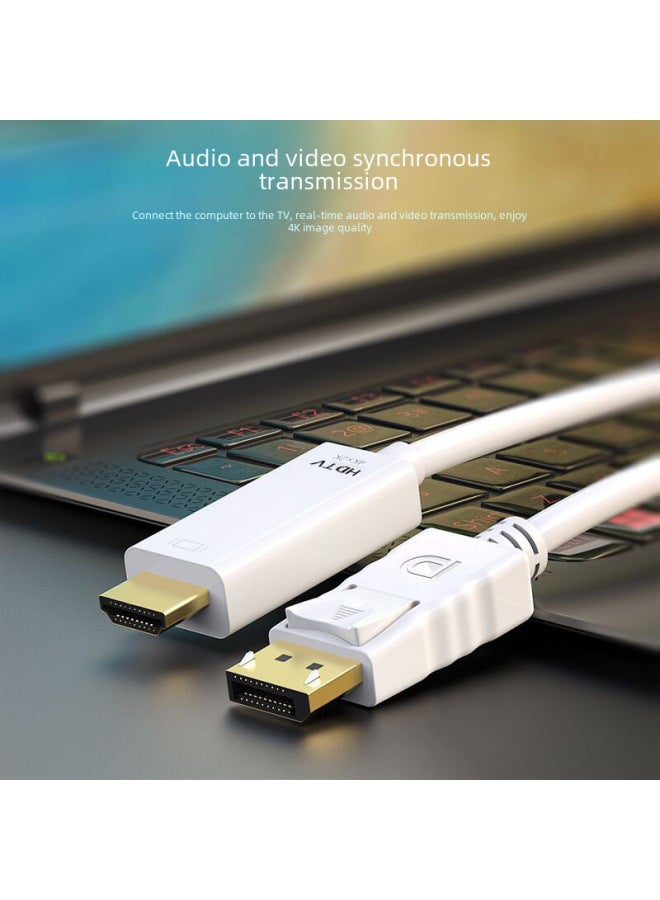 بطاقة رسومات سطح المكتب من DisplayPort إلى HDMI، كابل شاشة 4K، كابل فيديو من DisplayPort إلى HDMI - Image 4