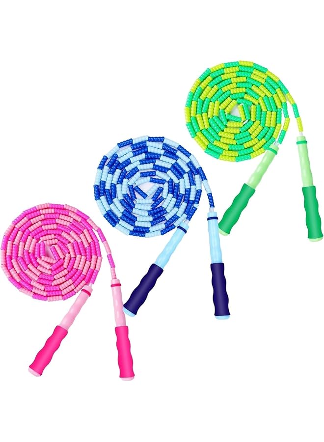 Jump Rope For Kids, Soft Beaded Jump Rope, Adjustable Length Tangle-Free Segmented Soft Beaded Skipping Rope,for Women, Men and Kids Keeping Fit, Workout and Weight Loss