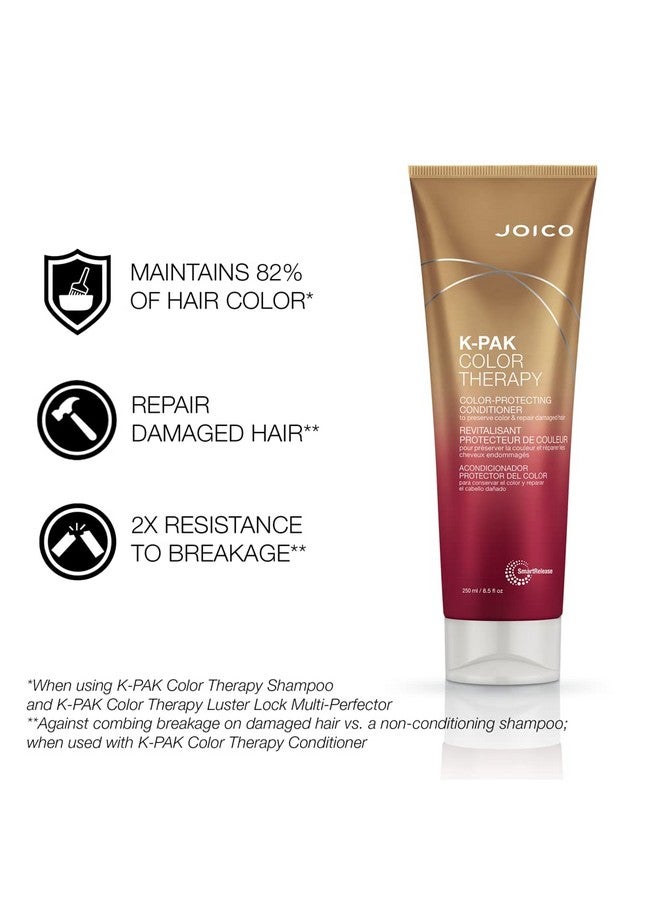 Joico K-PAK Color Therapy Color-Protecting Conditioner | For Color-Treated Hair | Boost Shine & Elasticity | Repair Breakage | Rebuild Damaged Hair | With Keratin & Argan Oil | 8.5 Fl Oz - Image 3