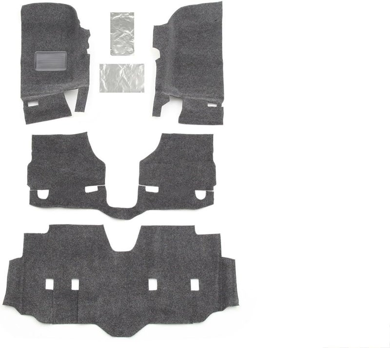 BedRug Jeep Kit - BRJK07F4 for 2007-2018 Jeep Wrangler JK Unlimited 4 Door Front 4PC Floor Kit with Heat Shields - Image 1