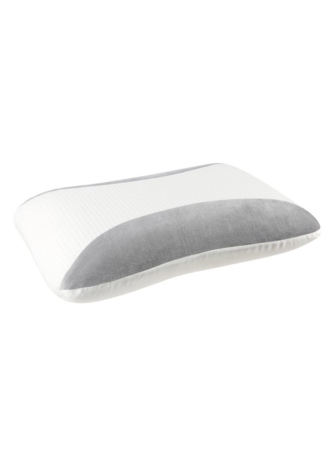 AL SANIDI Medical pillow with memory foam filling, Anti-Bacterial Neck and Shoulder Support Pillow, Gray*White, Size 40*60 Cm  - Image 2