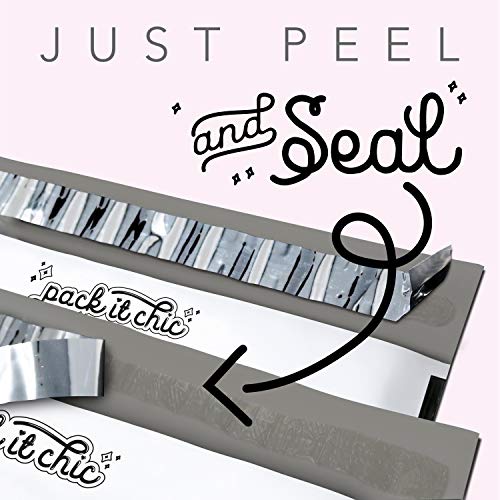 Pack It Chic - 10X13 (100 Pack) Mint Gold Triangles Poly Mailer Envelope Plastic Custom Mailing & Shipping Bags - Self Seal - Image 3
