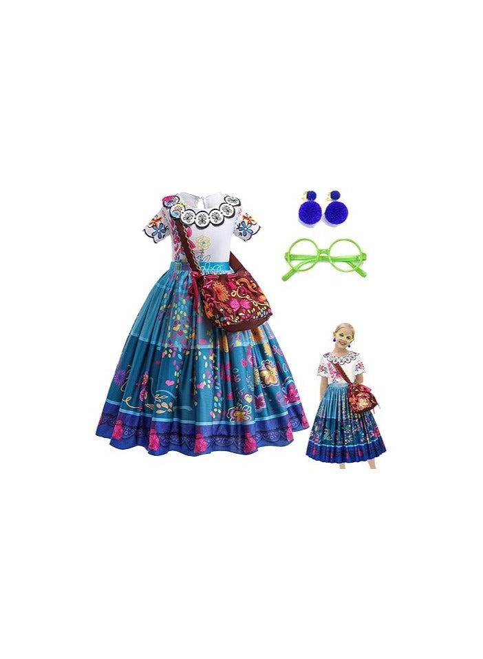 Home Smart Home Smart Queen Costume Dress with Glasses and Ear Clip for Girls Ideal Gift for Birthday or Any Special  - Image 1