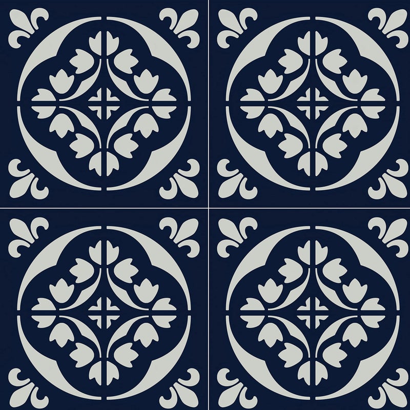 STENCILOGY  Tile Stencil 12x12 2 Pack  Wall and Floor Stencil Reusable for Painting Furniture Walls and Floors